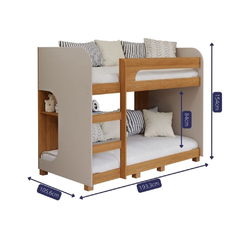 Beliche Montessoriana Solteiro C/Pés 1 Prateleira 100% Mdf Acabamento Laca Ema Cimol Nature/Off White na internet
