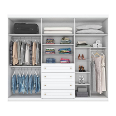 Guarda Roupa Casal Americano 6 Portas Branco hp - comprar online