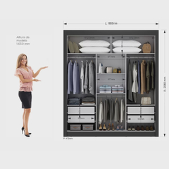 Guarda Roupa 3 Portas 4 Gavetas Serenity - comprar online
