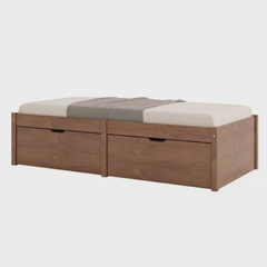 Cama Solteiro 2 Gavetas Madeira Maciça Beauty - Moritania Moveis e Decoracoes