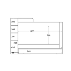 Beliche Cama Auxiliar Ditália Treliche Cm-15 Preto - comprar online