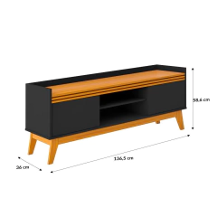 Rack ripado 2 Portas com Painel para TV 50 Polegadas Astúrias 136cm - loja online