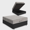 Cama Box Baú Casal + Colchão De Molas Ensacadas - AirTech SpringPocket 138x188x72cm Preto