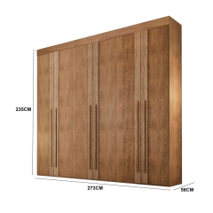 Guarda-Roupa Casal Lucca Premium 6 pt Imbuia - comprar online