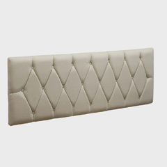 Cabeceira Estofada Suspenso Sophia Capitonê Casal Queen Size 160 cm para Cama Box - Beje
