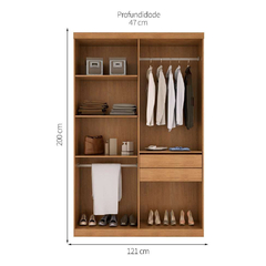 Guarda-Roupa Casal Malibu 4 pt 2 gv Imbuia na internet