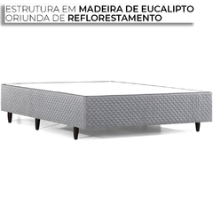 Cama Box de Casal Ortopedic, Espuma Alto Suporte, 56x138x188 cm - Moritania Moveis e Decoracoes