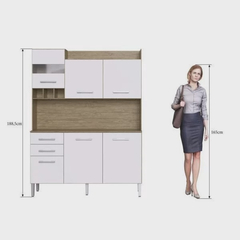 Armário de Cozinha 6 Portas e 2 Gavetas - comprar online