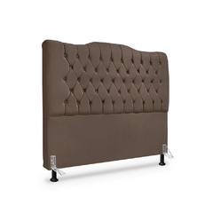 Cabeceira De Cama Box Queen 160cm Dunas - Veludo Marrom - comprar online