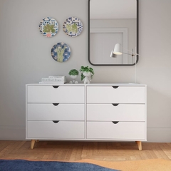 Cômoda Ipanema 6 Gavetas em mdp e Pintura bp Fosca - Moritania Moveis e Decoracoes