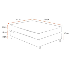 Cama Box Casal + Colchão De Molas Ensacadas- AirTech SpringPocket 138x188x65cm Marrom na internet