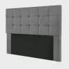 Cabeceira Julia Casal Queen Size 160 cm para Cama Box Suede Cinza Amassado