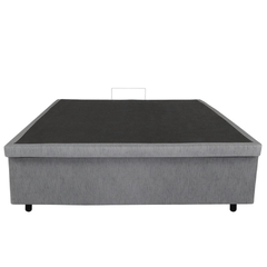 Cama Box Baú Casal 138x188x40cm Courino Linho Cinza com Pistão a gás Nakata - Moritania Moveis e Decoracoes