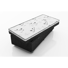 Cama Box Baú Solteiro + Colchão D33 One Face - 61x88x188cm- Várias Cores