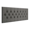 Cabeceira Estofada Capitonê Cama Solteiro 0,90 cor: cinza