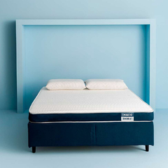 Colchão Casal Duplo Plus D28 (16x138x188) Branco e Azul - loja online