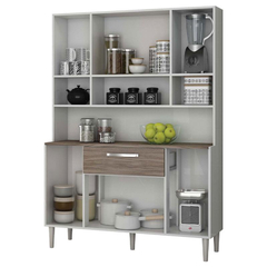 Armário de Cozinha Kit Cancun 8 Portas Branco Malbec - comprar online