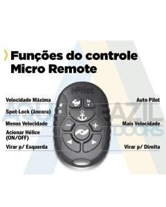 Motor Elétrico Minn Kota Power Drive V2 70lbs I-PILOT, ANCORA E CONTROLE MICRO - Loja Náutica Brasil
