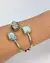 Bracelete Coragem Amazonita Prateado
