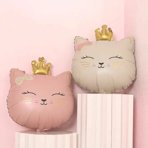 Globo Gatita con corona HUESO NUEVO - comprar online