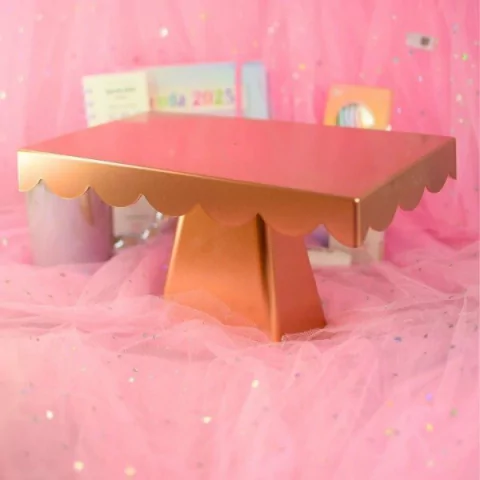 Alzada CANDY rectangular con onditas ROSA GOLD - comprar online