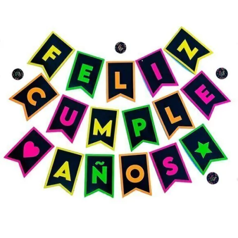 Banderin FC Fluor fondo negro - comprar online