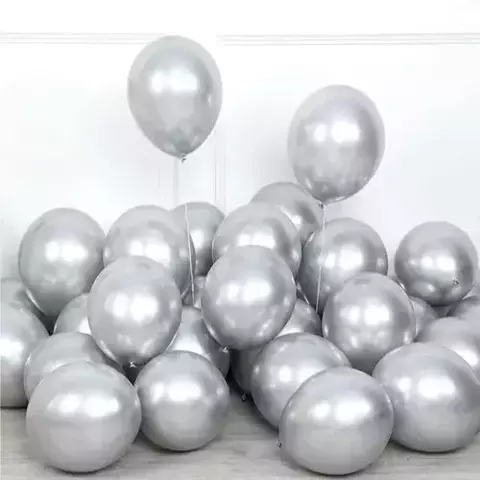 GLOBOS CHROME 12" YEHUA PAQUETE X 50 U. PLATA - comprar online