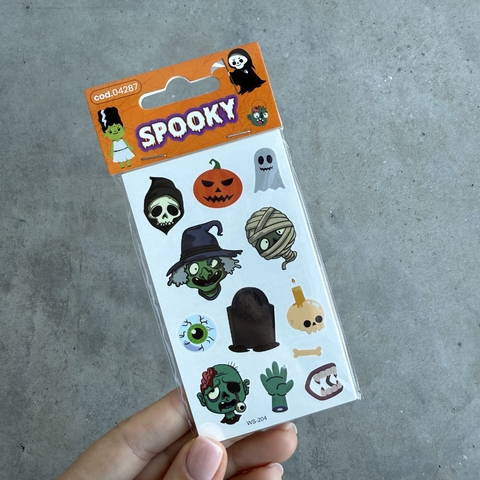 TATUAJE HALLOWEEN SPOOKY X11 PLANCHAS - comprar online