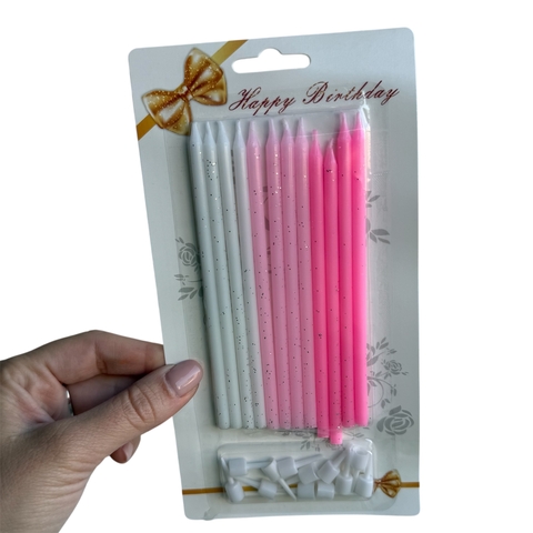 SET VELAS COMBINADAS X12 ROSAS - comprar online
