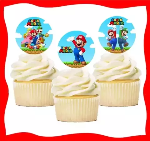 PINCHES CUPCAKE MARIO BROSS X10 - comprar online