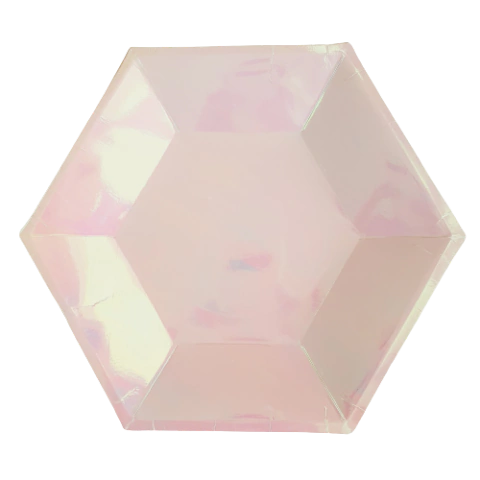 Plato Hexagonal Iridiscente x10 - comprar online