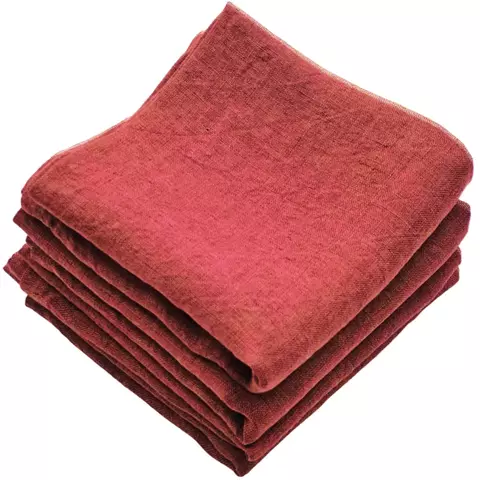 Set x 4 Servilletas Tusor (Rojo) - comprar online