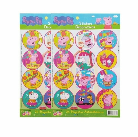 Stickers Peppa Pig x24 - comprar online