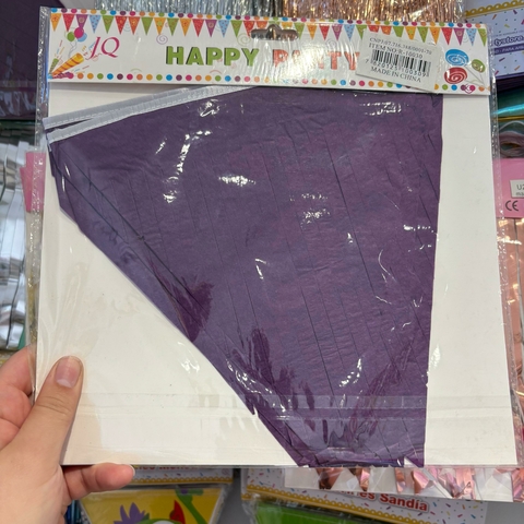 GUIRNALDAS FLECOS PAPEL SEDA TRIANGULAR VIOLETA - comprar online