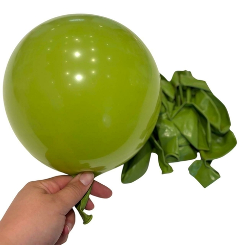 GLOBOS LATEX 12" SUELTOS X 1 U. VERDE WASABI INTENSE - comprar online