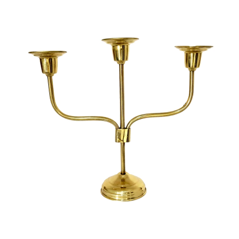 Castiçal Candelabro 3 Velas em Latão - comprar online