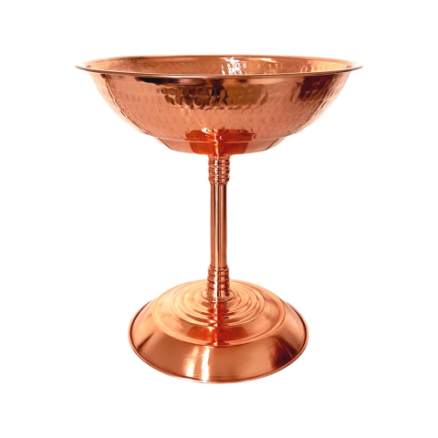 Fruteira Cobre Puro Suporte de Frutas Buffet Barman 32cm - comprar online