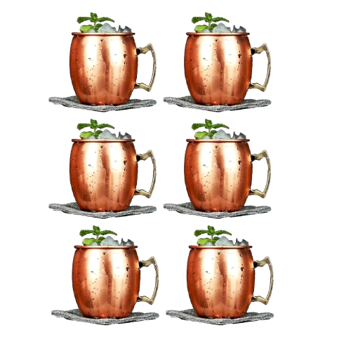 Kit 6 Canecas Moscow Mule Cobre - 500 Ml Impermeabilizada - comprar online