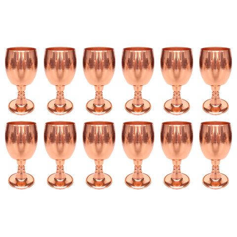 Kit 12 Taças Imperial Em Cobre Puro 270 Ml Impermeabilizadas - comprar online