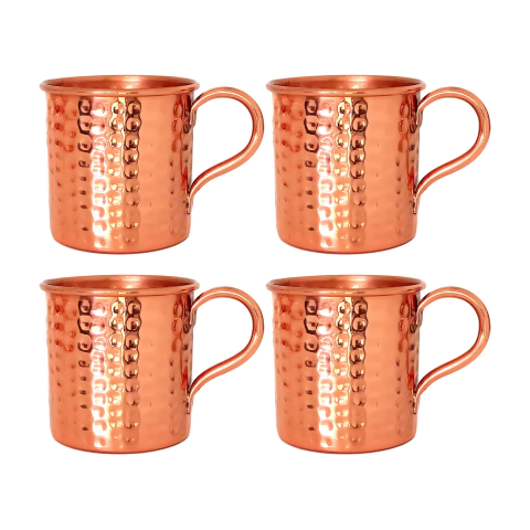 Caneca De Cobre Puro Moscow Mule 350ml Sem Verniz | Kit 4 un - comprar online