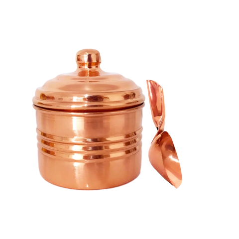 Açucareiro de Cobre com Colher - comprar online