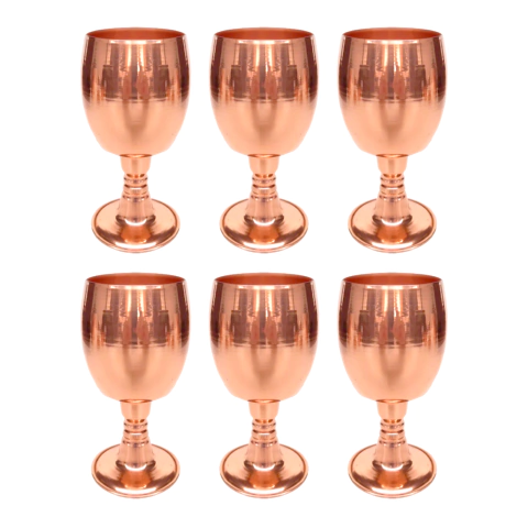 Kit 6 Taças Imperial Em Cobre Puro 270 Ml Impermeabilizadas - comprar online