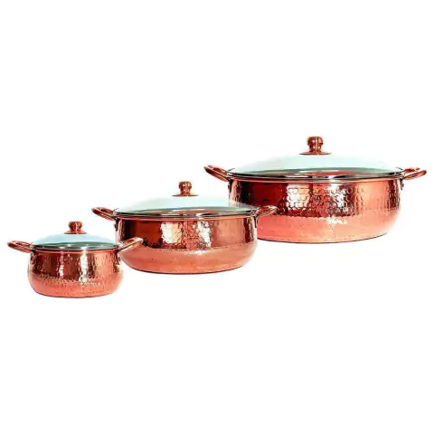 Jogo De Panelas Em Cobre Puro Classic 3 Peças - comprar online