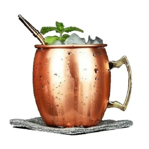 Kit 2 Canecas Moscow Mule Em Cobre Puro 500 Ml - comprar online