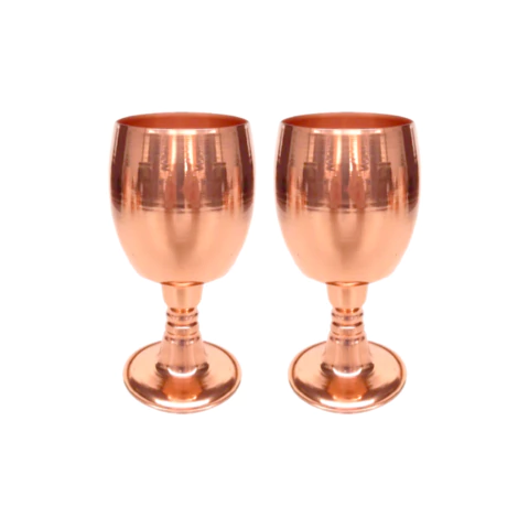 Kit 2 Cálices Imperial Em Cobre Puro 270 Ml - comprar online