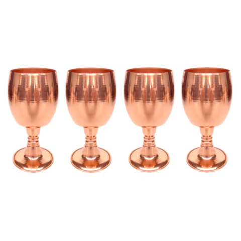 Kit 4 Taças Imperial Em Cobre Puro 270 Ml Impermeabilizadas - comprar online