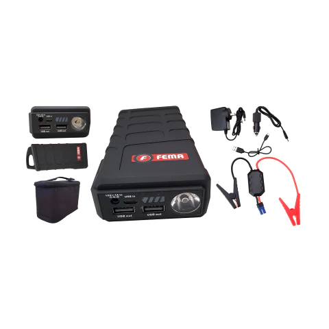 Arrancador Auto Cargador Bateria Usb Cel Linterna Fema - comprar online