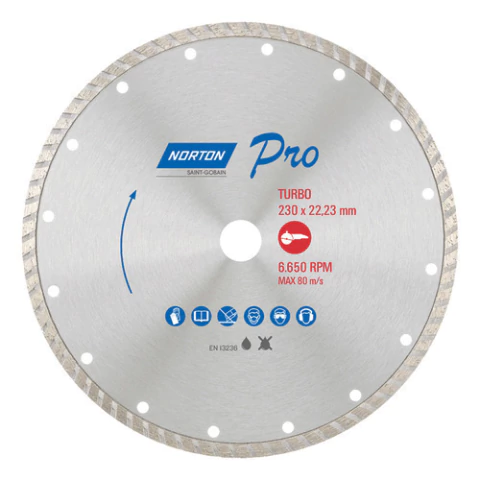 Disco Diamantados Linea Pro Medida 230 X 8,0 X 22.2 Turbo