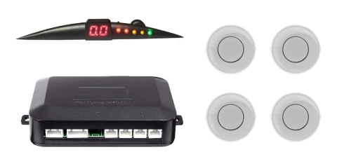 Sensor De Estacionamiento Color Plata Con Display Y Sonido