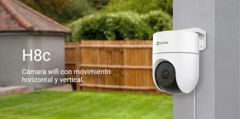 Camara Wifi giratoria -Full HD -visión nocturna a color -audio bidireccional -360grad -apta exteriores -Ezviz (H8c)